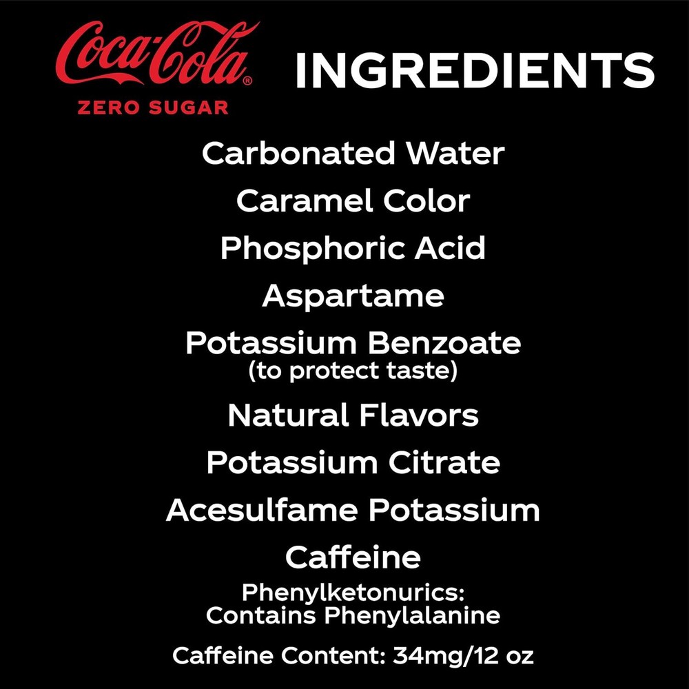 Coke Zero Sugar Cola Soda, 12 oz, 12 Pack (Package May Vary)