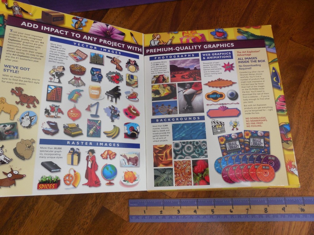 Art Explosion 300,000 Image Library Windows Vista 14-CDs, includes User Manual
