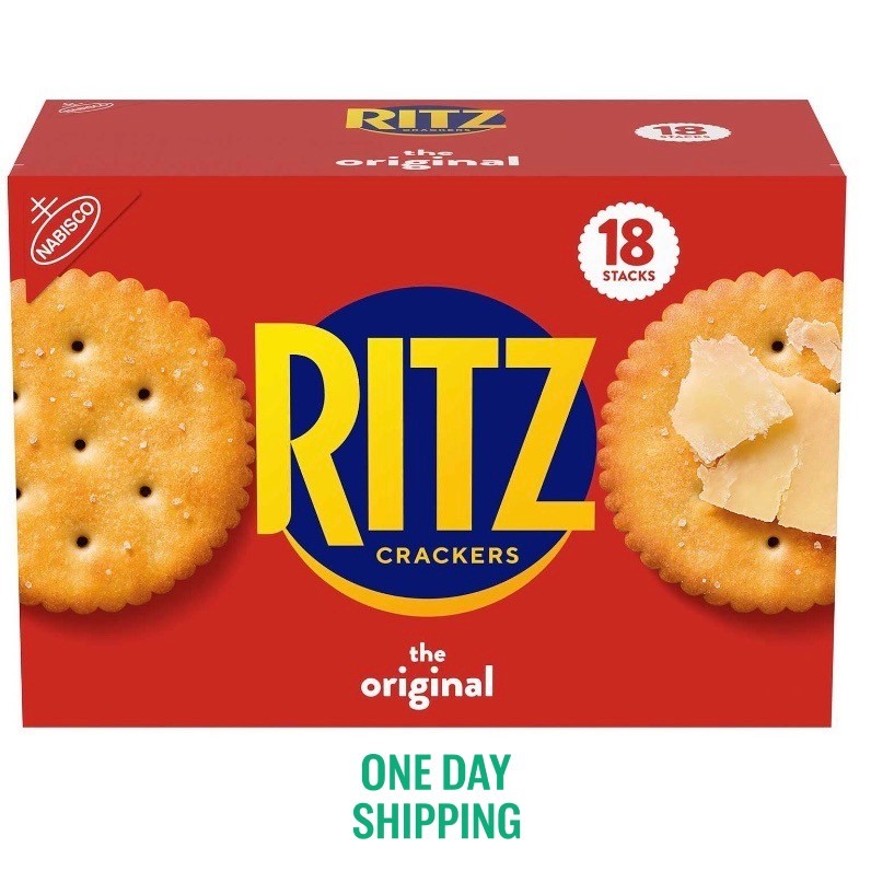 RITZ Original Crackers 3.43 oz 18-Pack Fresh Snack Pantry Bulk Box