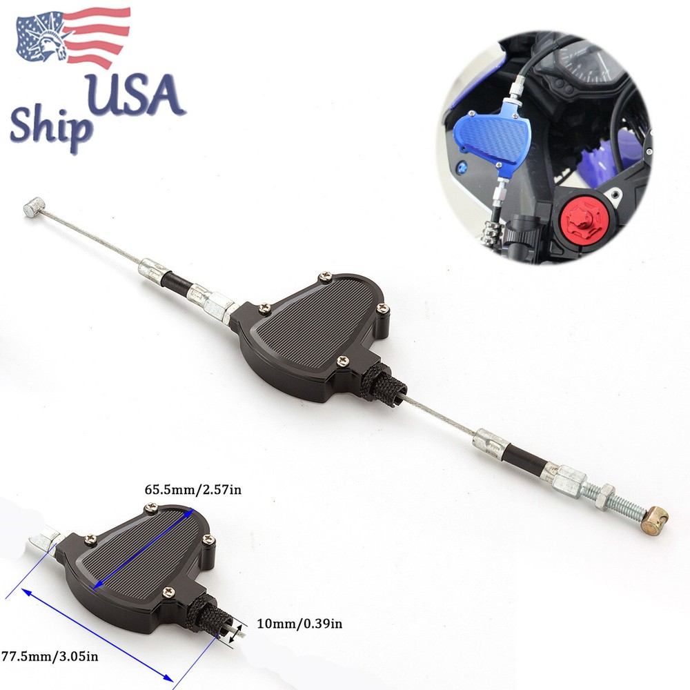 Universal CNC Motorcycle Stunt Clutch Easy Pull Cable Lever Replacement System 1