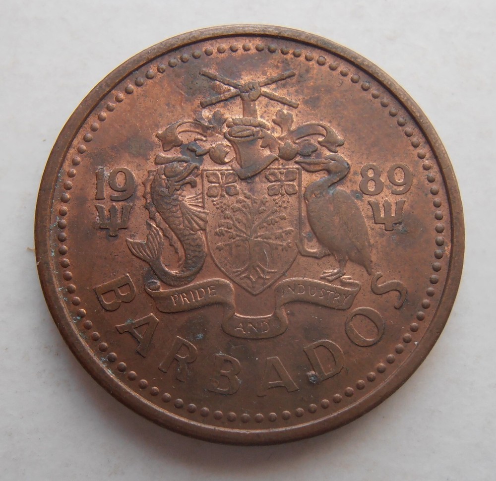 BARBADOS 1 CENT 1989