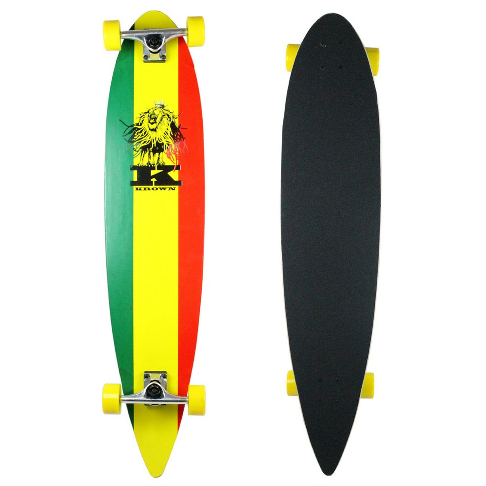 Krown Longboard Complete Pintail Rasta 9" x 43"