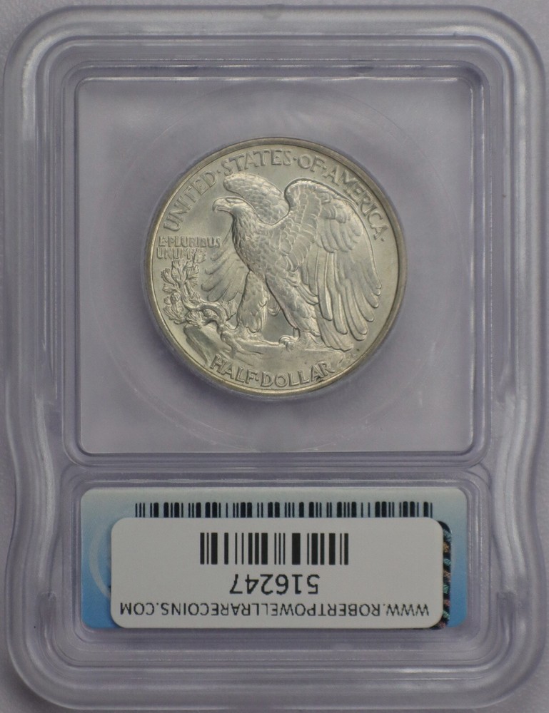 1943 50c Walking Liberty Half Dollar - ICG MS 64