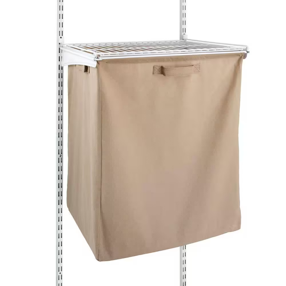 Shelftrack Mocha Fabric Hamper with Frame