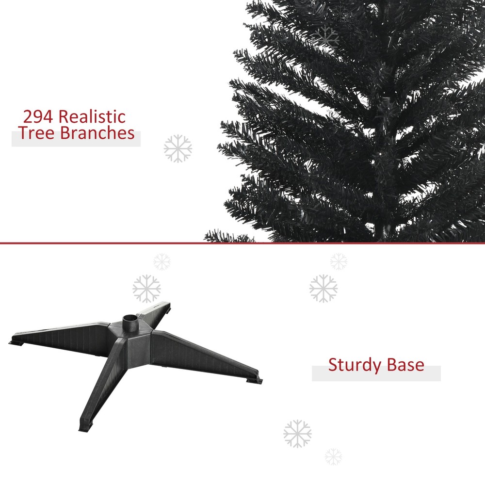 5ft Artificial Pencil Christmas Tree Slim Xmas Tree 294 Realistic Branch Tips