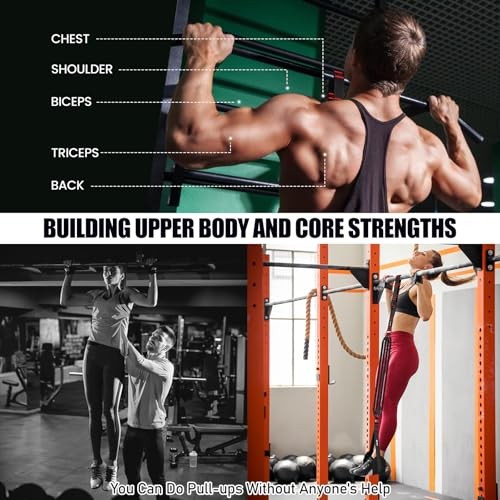 Pull Up Assistance Bands 260lbs, Heavy Pull Up Bands Resistance Bands for Black