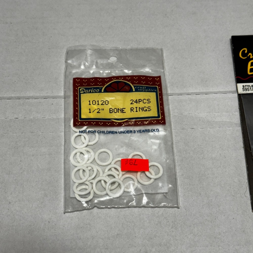 Plastic Bone Rings 1/2" 24/Pkg DARICE