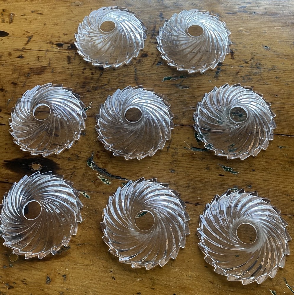 Vintage Crystal Bobeche Swirl pattern