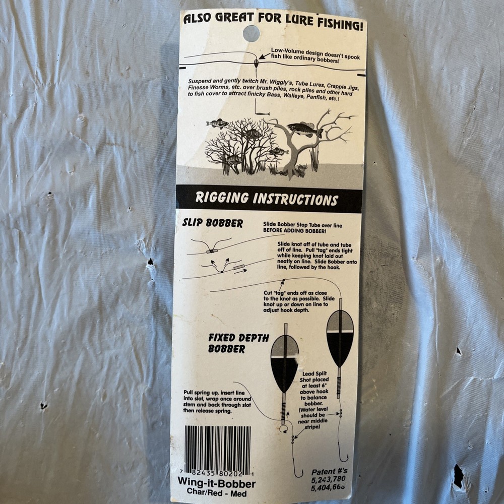 Wing-It Aerodynamic Bobbers Combination Fixed/Slip Bobbers (New)