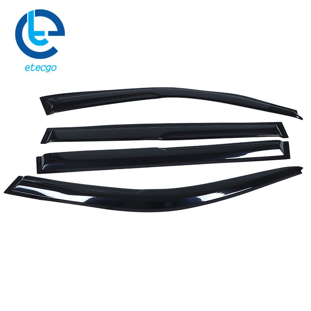 Window Vent Visor For 2001-2007 Highlander Smoke Shade Sun Wind/Rain Deflector