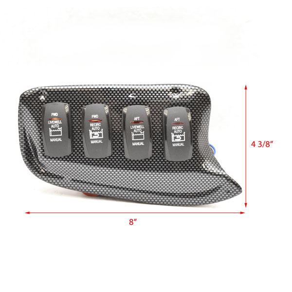 Tracker Boat Switch Panel 188783 | Triton CTX Black Gray