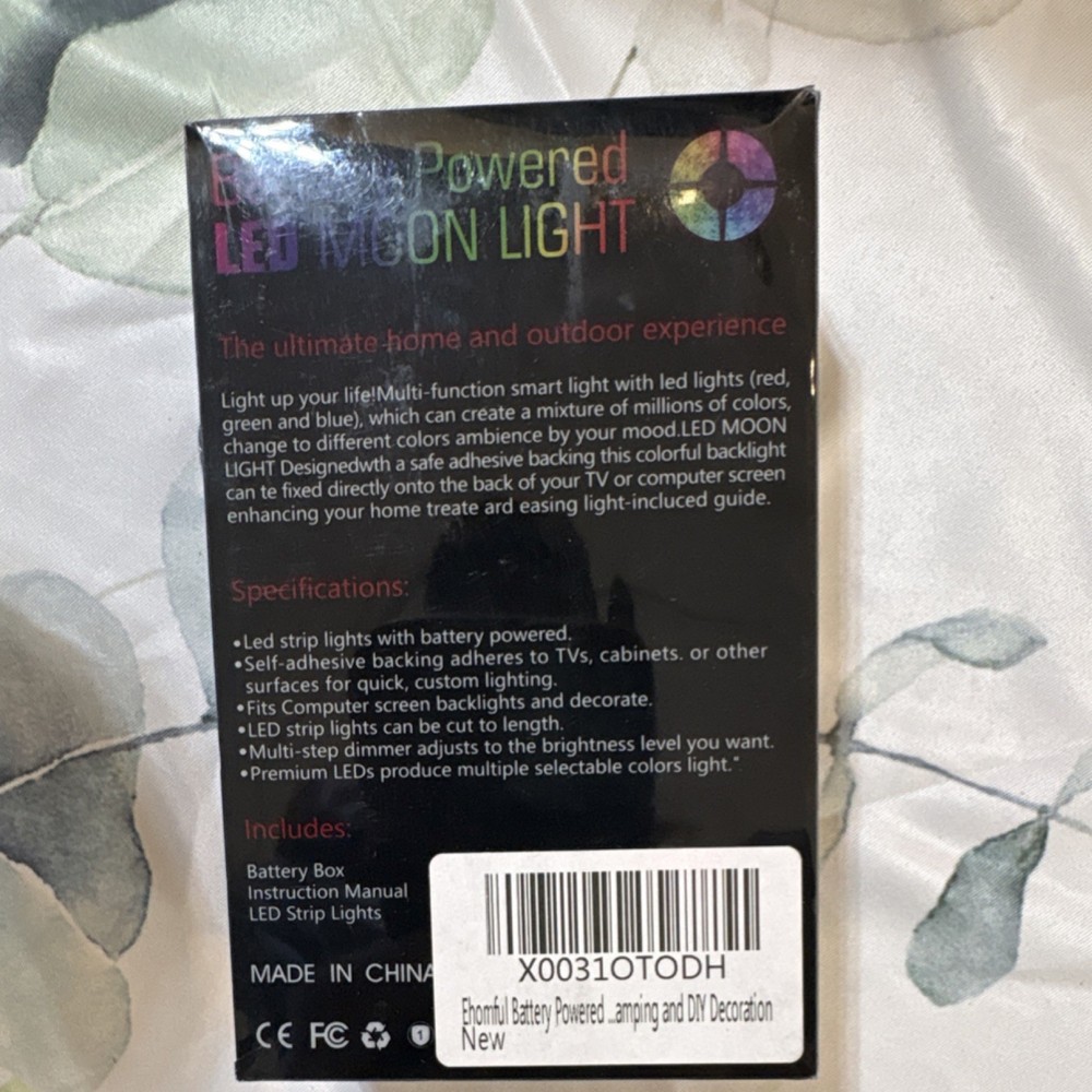 Ehomful Battery Powered Multicolor LED Light Strip Color Changing App Control