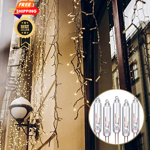 Mudder 200 Pcs Mini Christmas 2.5 Volt Replacement 1 Count (Pack of 1), Clear