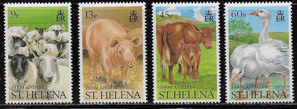 St Helena Scott #'s 524 - 527 MNH