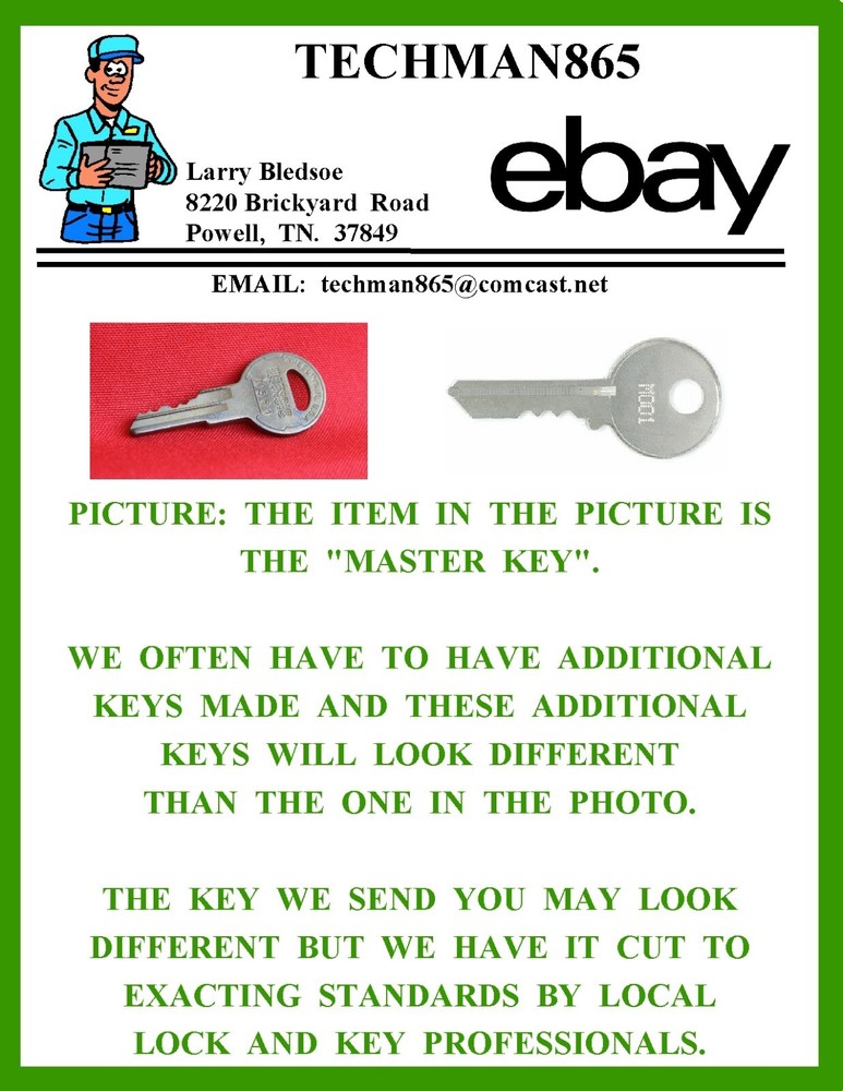 KNIGHT MANUFACTURING MASTER KEY, PK658