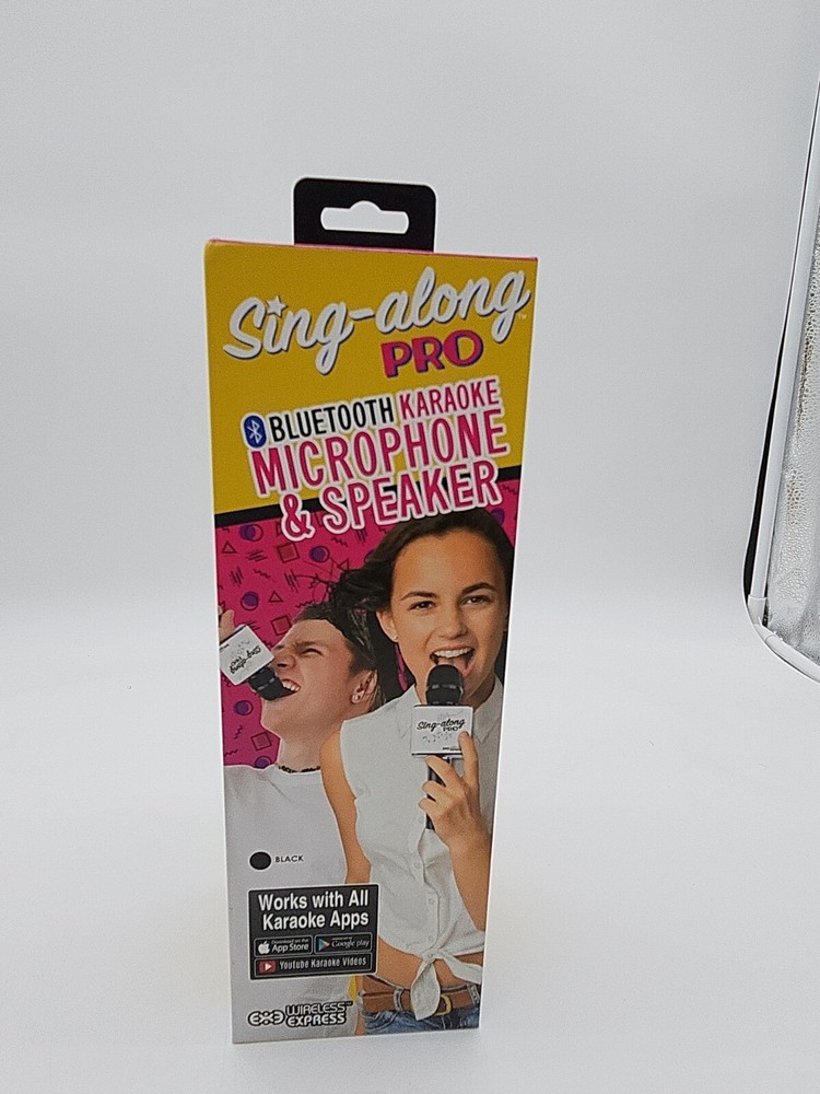 Sing-along Pro Bluetooth Microphone - Wireless Karaoke Microphone - Black