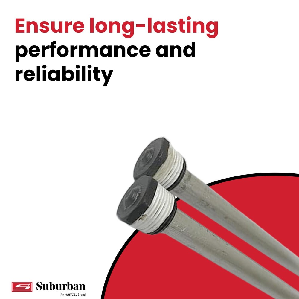 Suburban 2-Pack Magnesium Anode Rods for SW Models RV Tank 2 Pack, Silver