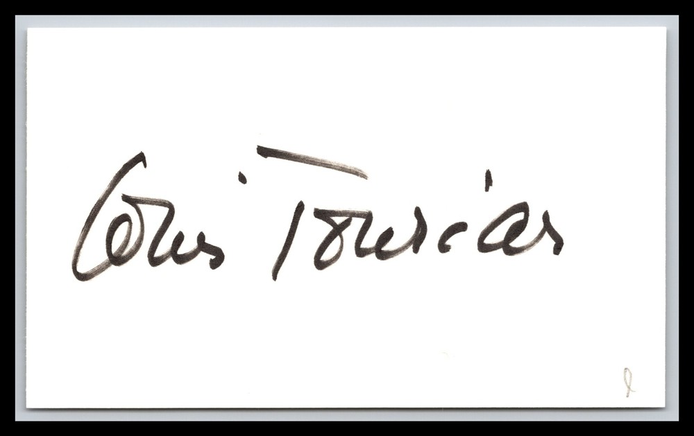 Louis Jourdan - Actor - 3x5 Card - Signed | Autograph (e)