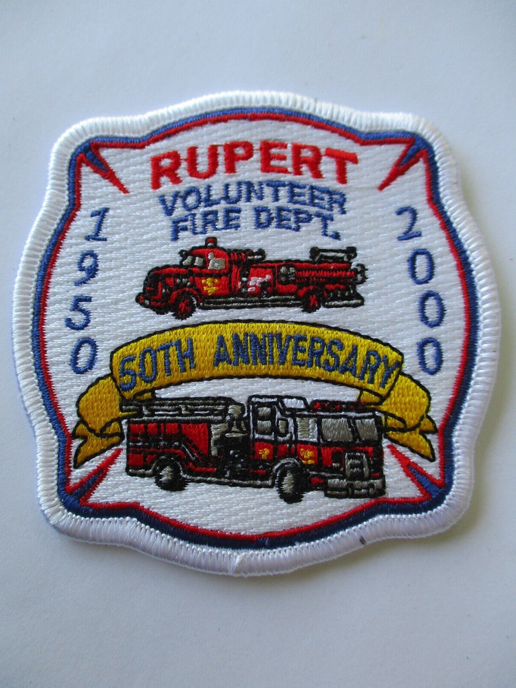 Rupert Fire Department VOLUNTEER 1950-2000 Shoulder Patch