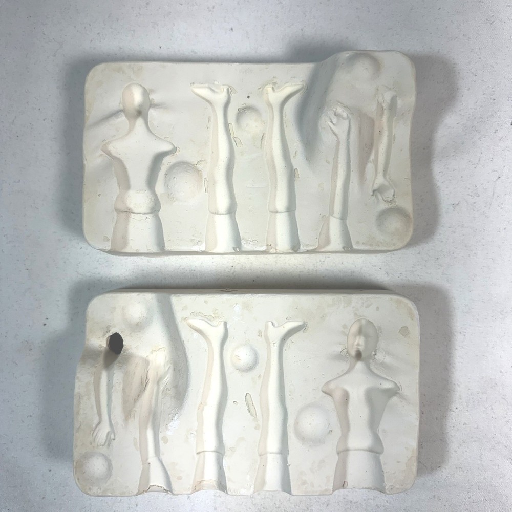 Unbranded Small Figurine Ceramic Casting Mold - 4” x 2.25”