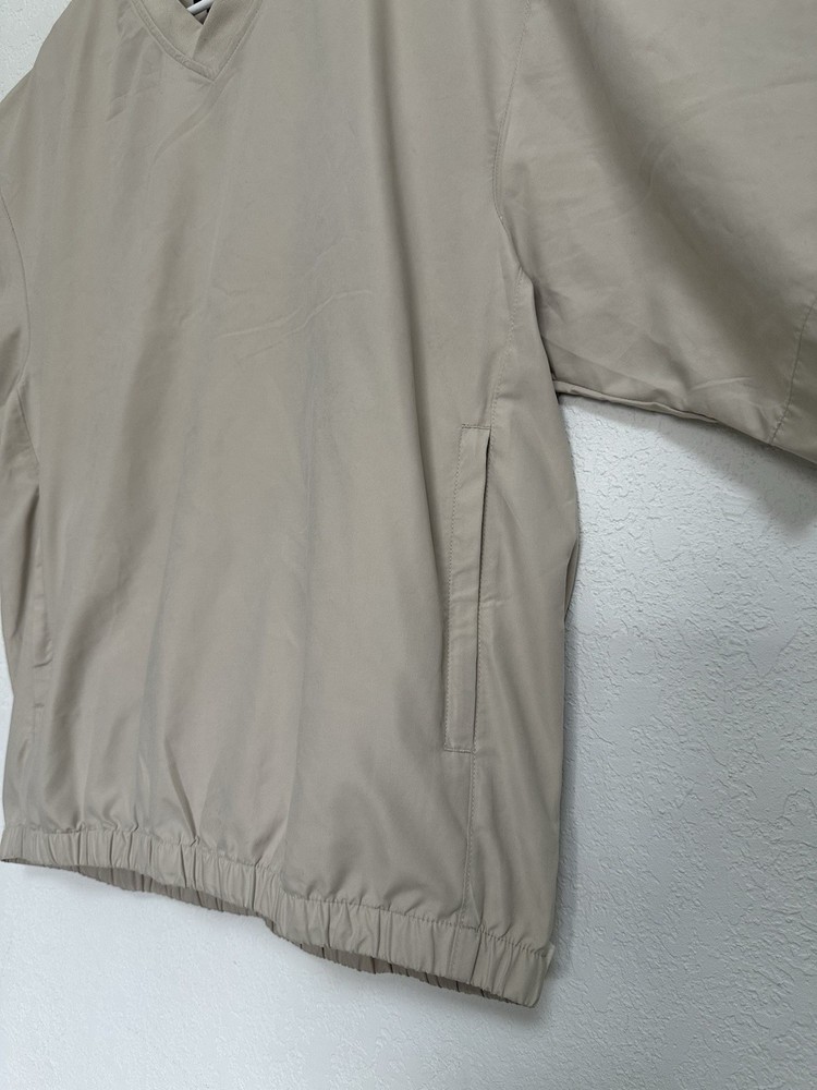 FootJoy V Neck Windbreaker Golf Shirt Jacket Men Sz Medium Pullover Short Sleeve