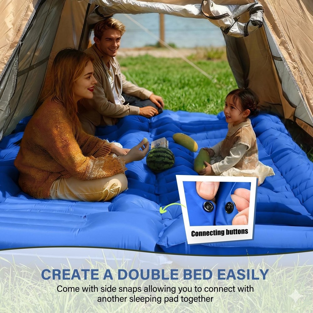 Compact Camping Sleeping Mat with Built-in Pillow