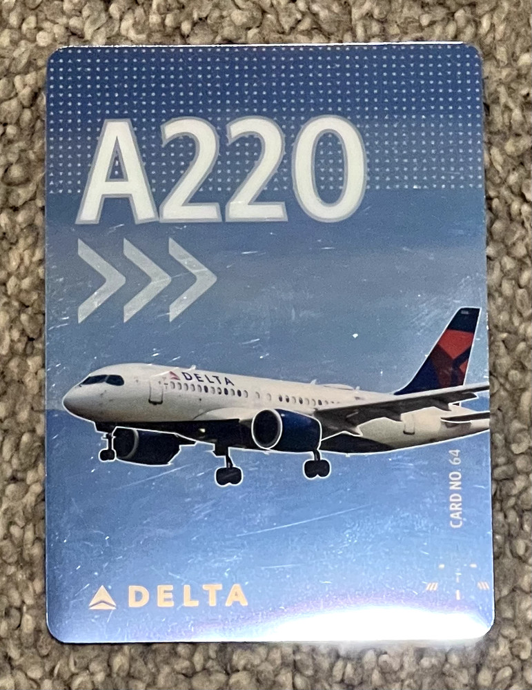 A220 Delta Plane Card # 64 from 2025 Set