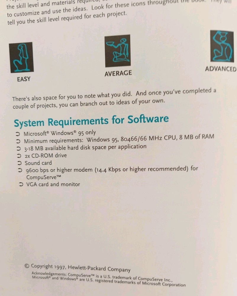 Vintage HP Creative Solutions Project Kit Sealed Software