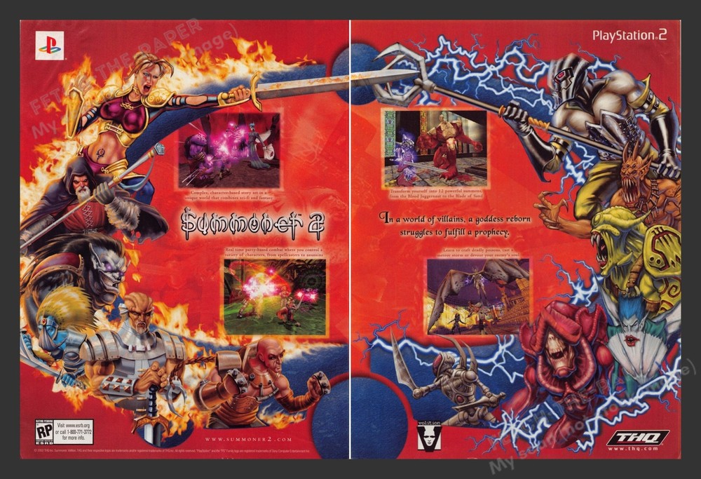 Summoner 2 Video Game 2000s Print Advertisement 2 Page Ad 2002