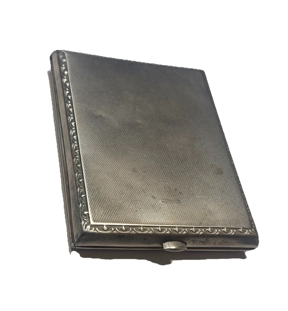 WW2 Germany Metal Silver Marked Signed Cigarette Case
