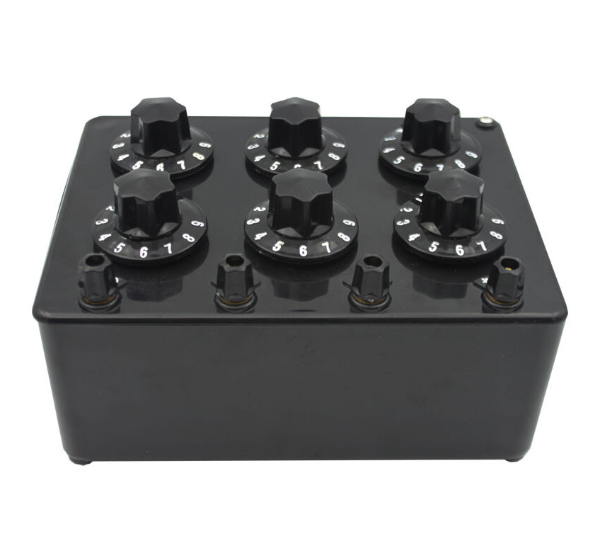 DC Resistance Box Precision Variable 6 Dial Resistor Teaching Instrument