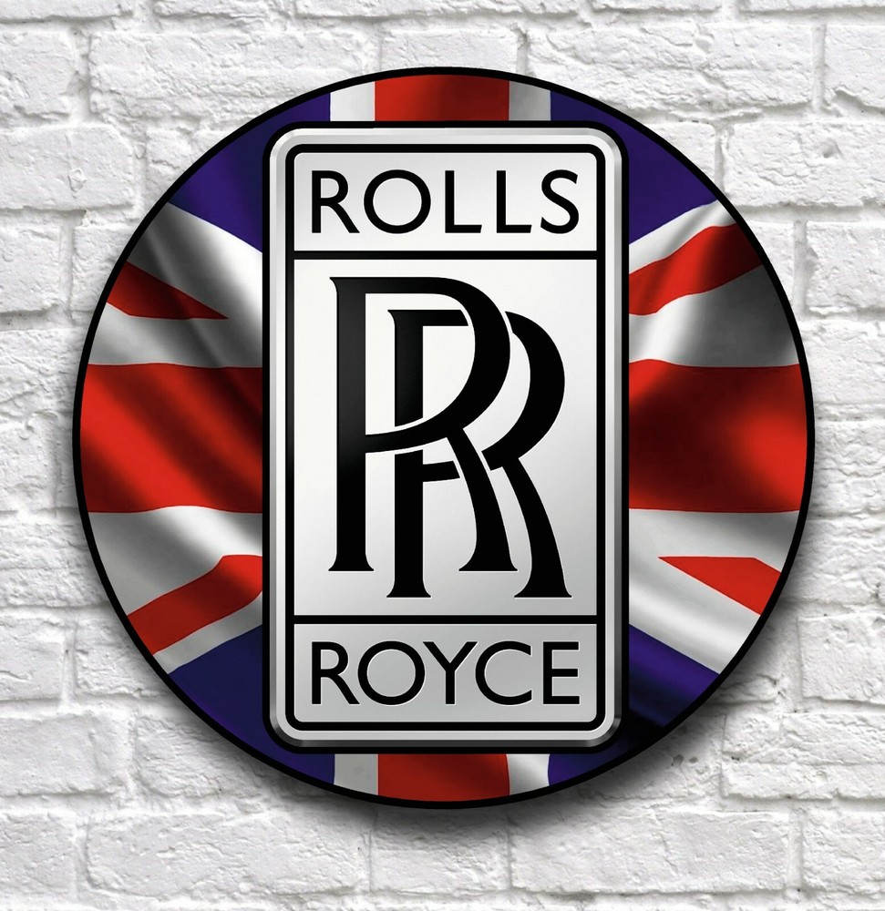 ROLLS ROYCE LOGO 2FT GARAGE SIGN WALL PLAQUE CLASSIC CAR WORKSHOP PHANTOM GHOST