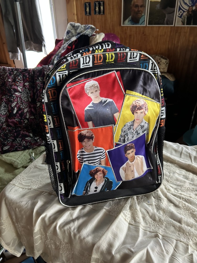 *RARE* One Direction Multicolor 2012 Graphic Kids Medium Backpack