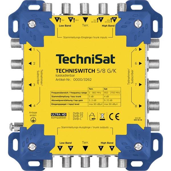 TechniSat 0000/3262 TECHNISWITCH 5/8 G/K SAT Multiswitch Inputs (Multiswitch)
