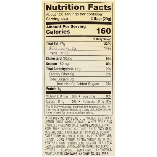 Cardini s Caesar Dressing Bulk, 1 Gallon, 4 Per Case