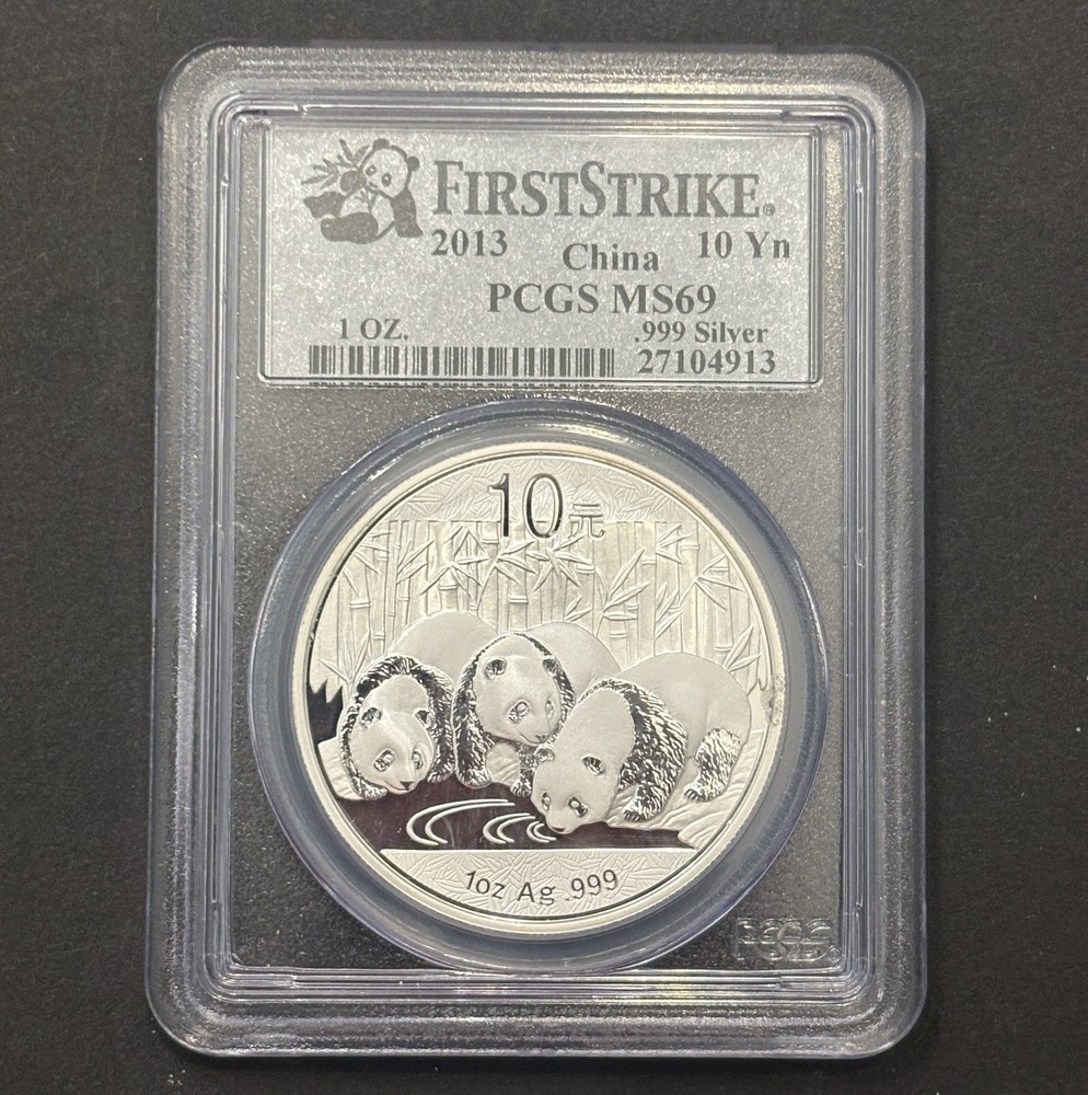 🇨🇳 2013 China Silver Panda — PCGS MS69 🔥 First Strike Label