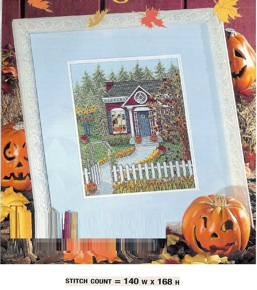 AUTUMN COTTAGE  CROSS  STITCH  PATTERN  ONLY  PY - UYP