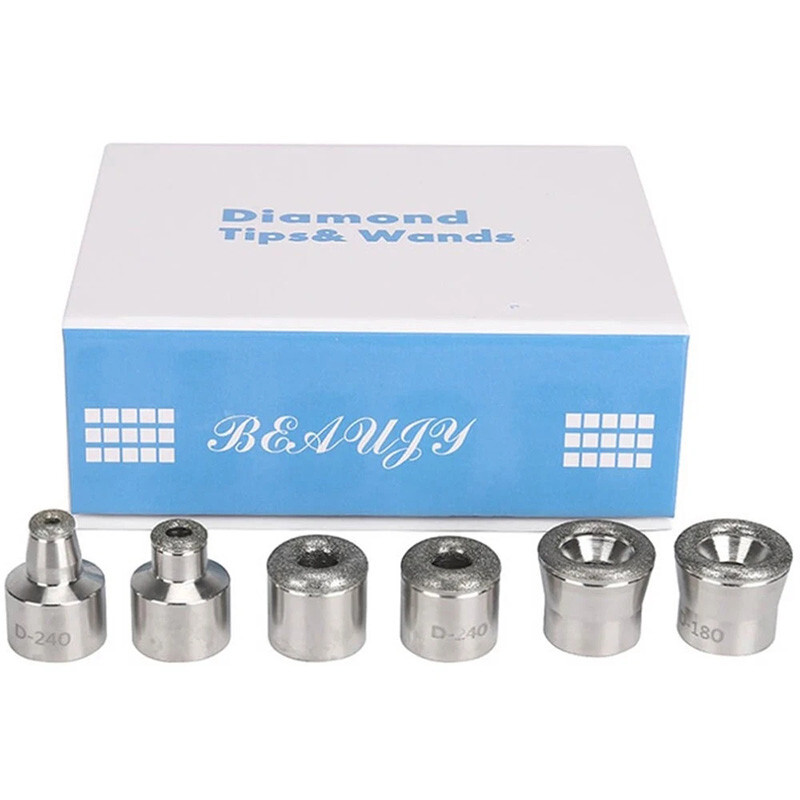 6 PCS Replacement Dermabrasion Tip Diamond Microdermabrasion Beauty Tools