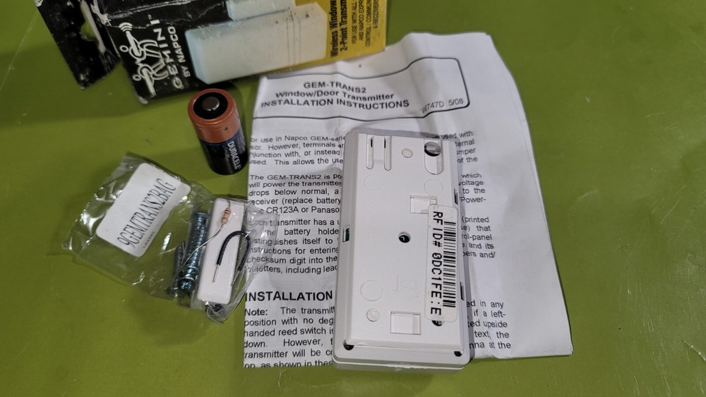 NAPCO GEMINI GEM-TRANS2 Wireless Window/Door Transmitter NEW