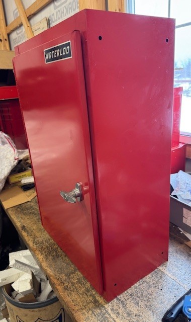Vintage WATERLOO Side Hanging Toolbox Cabinet Box