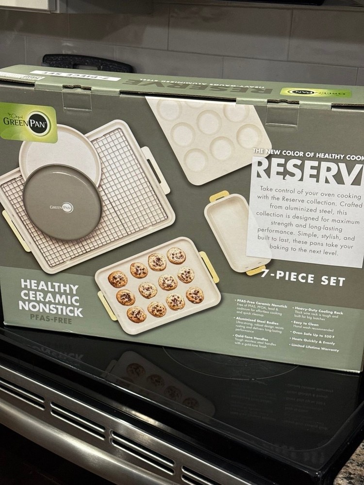 GreenPan Bakeware Set 7 Piece Nonstick Ceramic Handle
