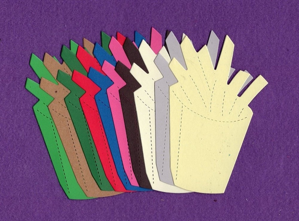 FRENCH FRY die cuts scrapbook cards