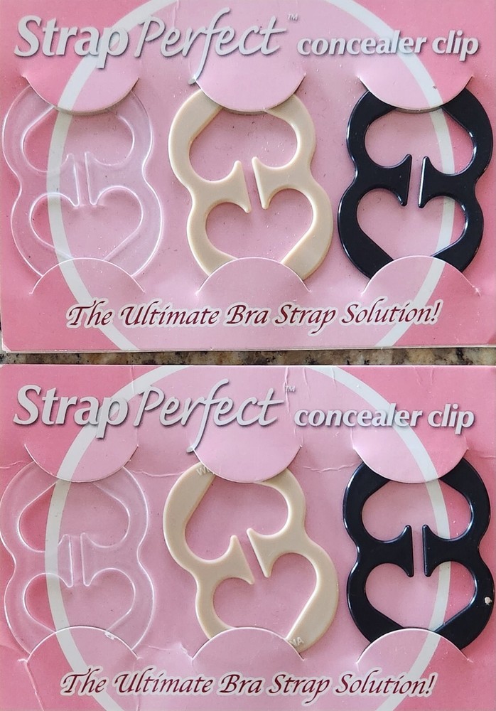2x Set of 3 Bra Concealer Clips by Strap perfect the Ultimate Bra Strap Solution