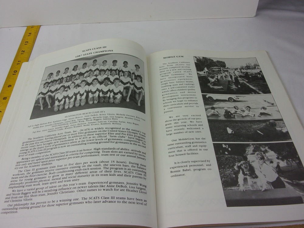1987 SCATS Gymnastics program Cathy Rigby Olympics youth training org