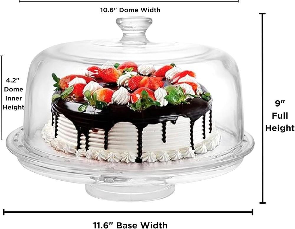 Multifunctional 12" Acrylic Cake Stand - Ultimate 6 in 1 Serving Experience
