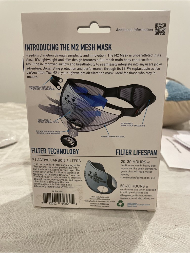 RZ Mask M2 Mesh Medium Face Mask Reusable Washable