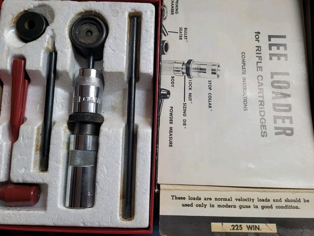 LEE LOADER IS COMPLETE -HAND RELOADING TOOL .225 WINCHESTER 1969