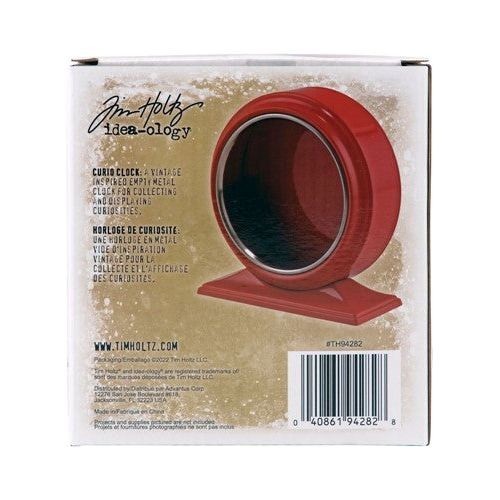 Tim Holtz idea-ology Red Christmas Curio Clock for Assemblage