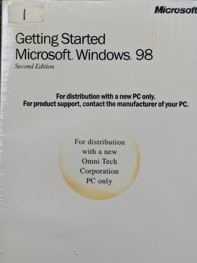 MICROSOFT WINDOWS 98 SECOND EDITION MS WIN 98 NEW For Omni Tech