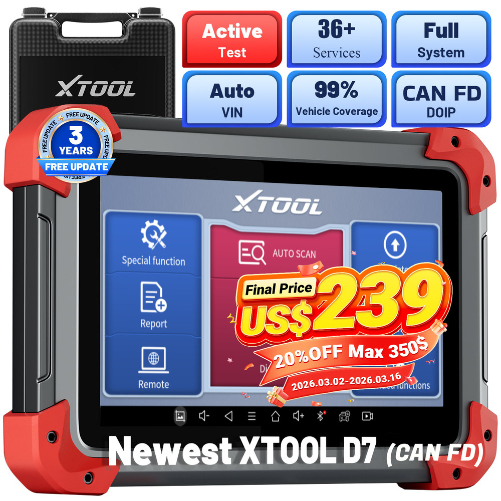 XTOOL D7 Auto Bidirectional OBD2 Scanner Full System Diagnostic Tool 36+Reset